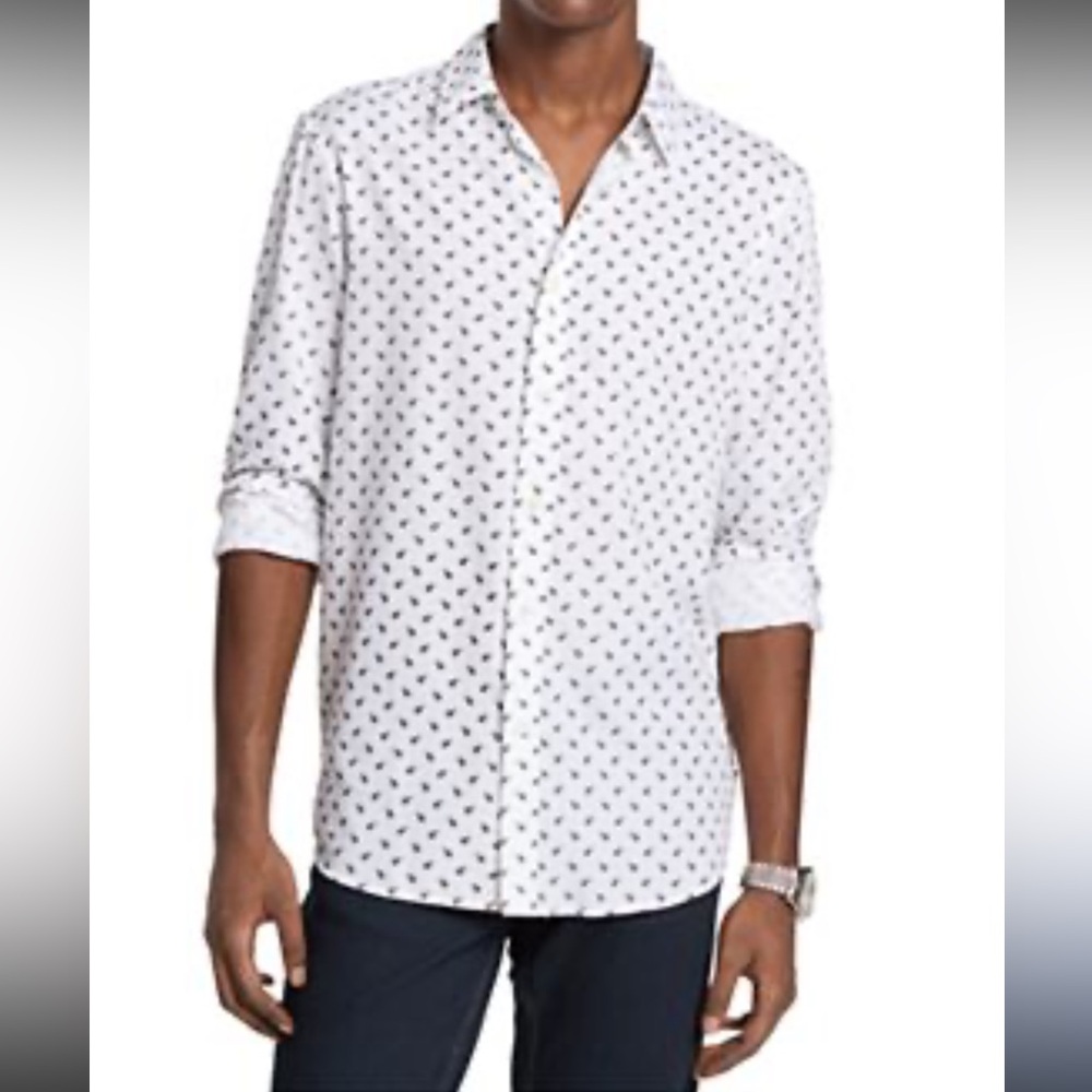 Mango Men's Shirt with Black and White Design .100% cotton
Never worn